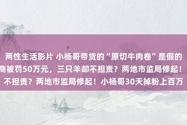 两性生活影片 小杨哥带货的“原切牛肉卷”是假的！卖了387万元，供应商被罚50万元，三只羊却不担责？两地市监局修起！小杨哥30天掉粉上百万