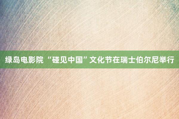 绿岛电影院 “碰见中国”文化节在瑞士伯尔尼举行