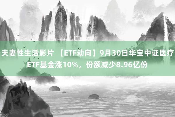 夫妻性生活影片 【ETF动向】9月30日华宝中证医疗ETF基金涨10%,份额减少8.96亿份