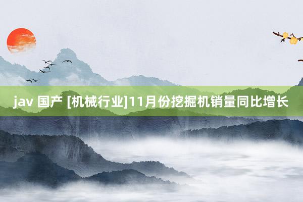jav 国产 [机械行业]11月份挖掘机销量同比增长