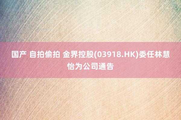 国产 自拍偷拍 金界控股(03918.HK)委任林慧怡为公司通告