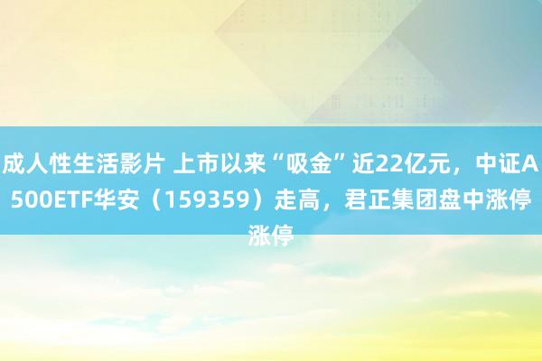 成人性生活影片 上市以来“吸金”近22亿元，中证A500ETF华安（159359）走高，君正集团盘中涨停