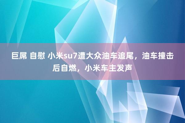 巨屌 自慰 小米su7遭大众油车追尾，油车撞击后自燃，小米车主发声