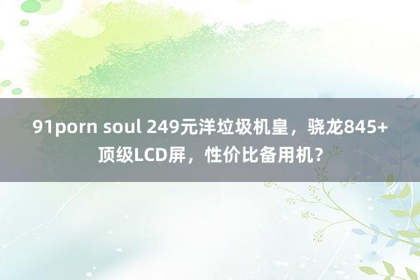 91porn soul 249元洋垃圾机皇，骁龙845+顶级LCD屏，性价比备用机？