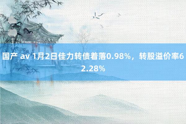 国产 av 1月2日佳力转债着落0.98%，转股溢价率62.28%