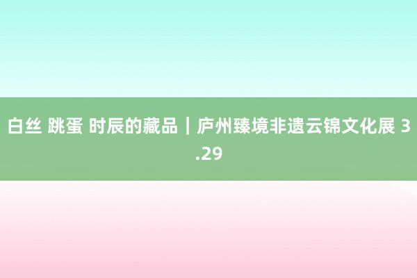 白丝 跳蛋 时辰的藏品｜庐州臻境非遗云锦文化展 3.29